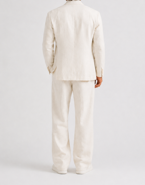 Monaco Linen Blazer – Off White