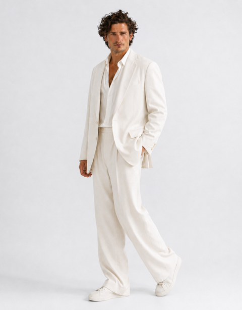 Monaco Linen Blazer – Off White