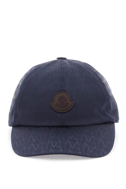 Moncler basic baseball cap in jacquard-men > accessories > scarves hats & gloves > hats-Moncler-os-Blue-Urbanheer