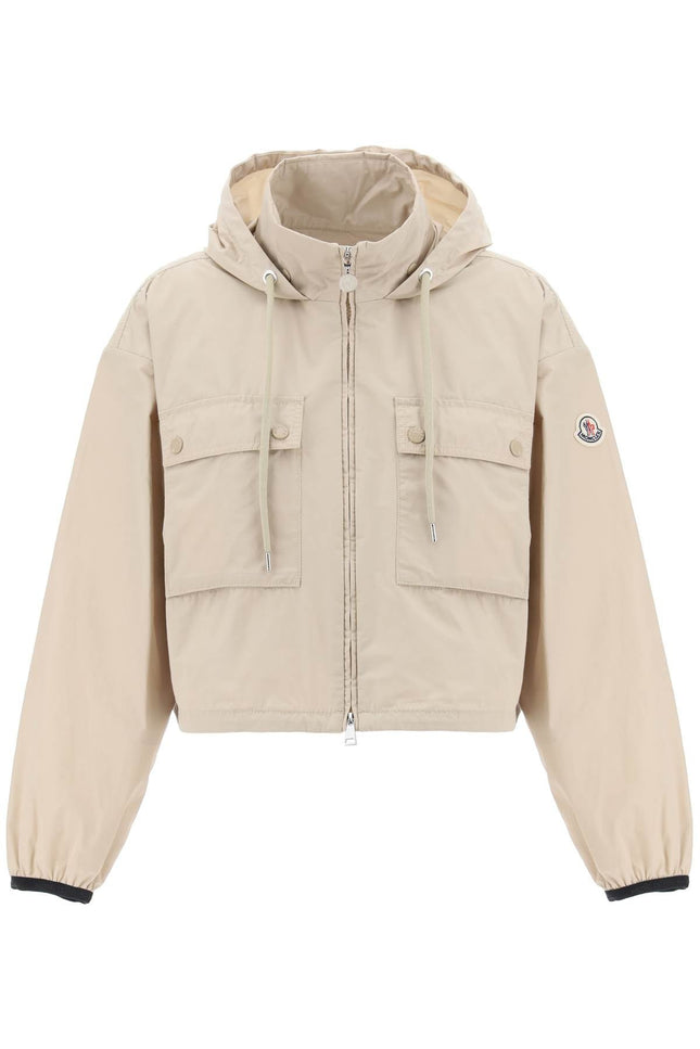 Moncler Basic Leda Windbreaker Jacket-women > clothing > jackets > windbreaker-Moncler-3-Beige-Urbanheer
