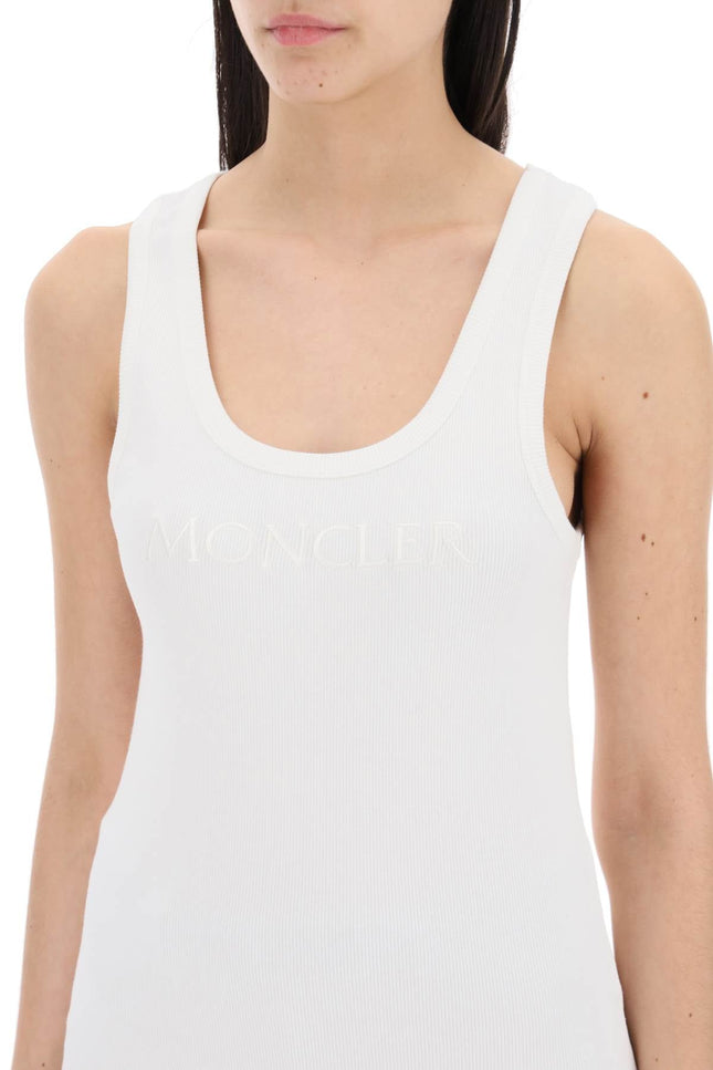 Moncler Basic Sleeveless Ribbed Jersey Top-women > clothing > tops-Moncler-Urbanheer