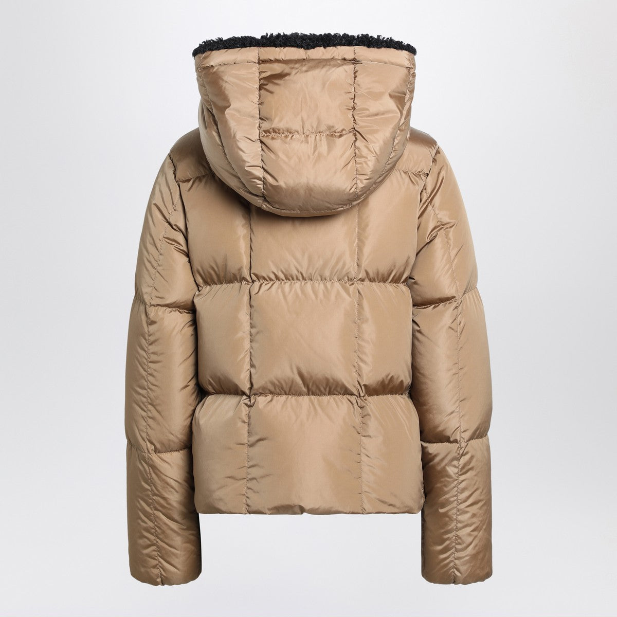 Moncler Beige hooded puffer jacket