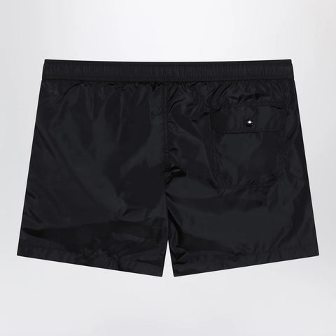Moncler Black swim shorts with logo patch