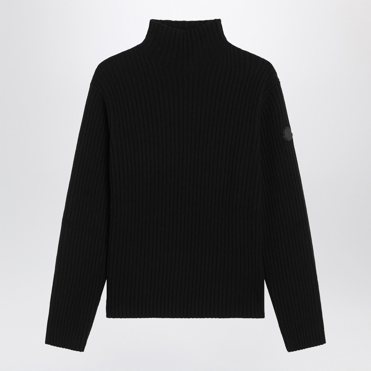 Moncler Black wool and cashmere turtleneck sweater