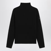 Moncler Black wool and cashmere turtleneck sweater