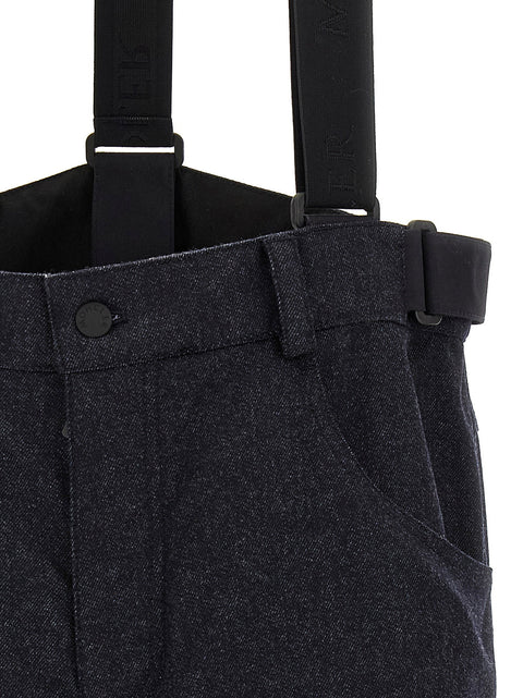 Moncler Grenoble Blue Denim Ski Bib Shorts