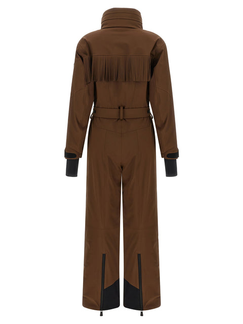 Moncler Grenoble Brown Fringed Ski Suit