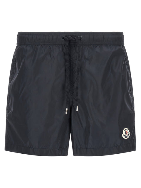 Moncler Logo Patch Swim Shorts