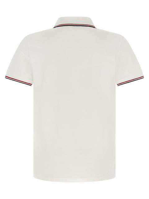 Moncler Tricolor Trim Polo Shirt