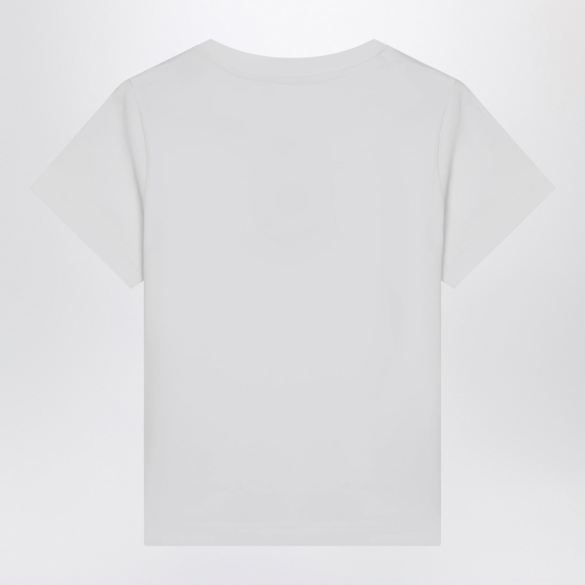 Moncler White cotton T-shirt with embroidered heart