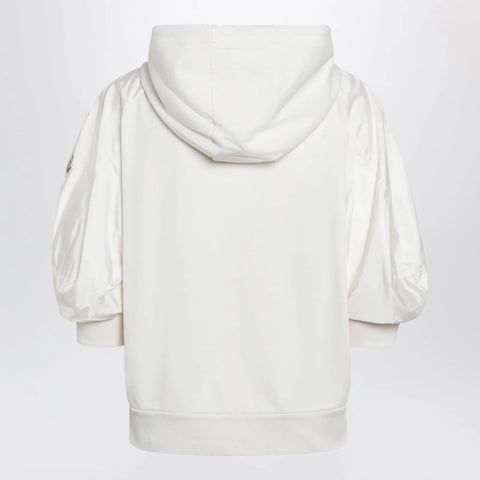 Moncler White short-sleeve jersey sweatshirt