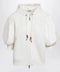 Moncler White short-sleeve jersey sweatshirt