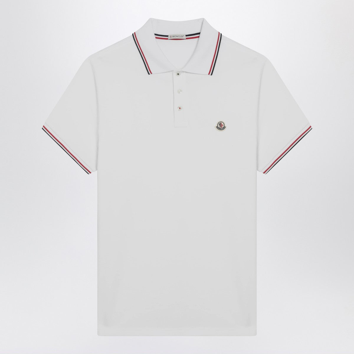 Moncler White short-sleeve polo shirt