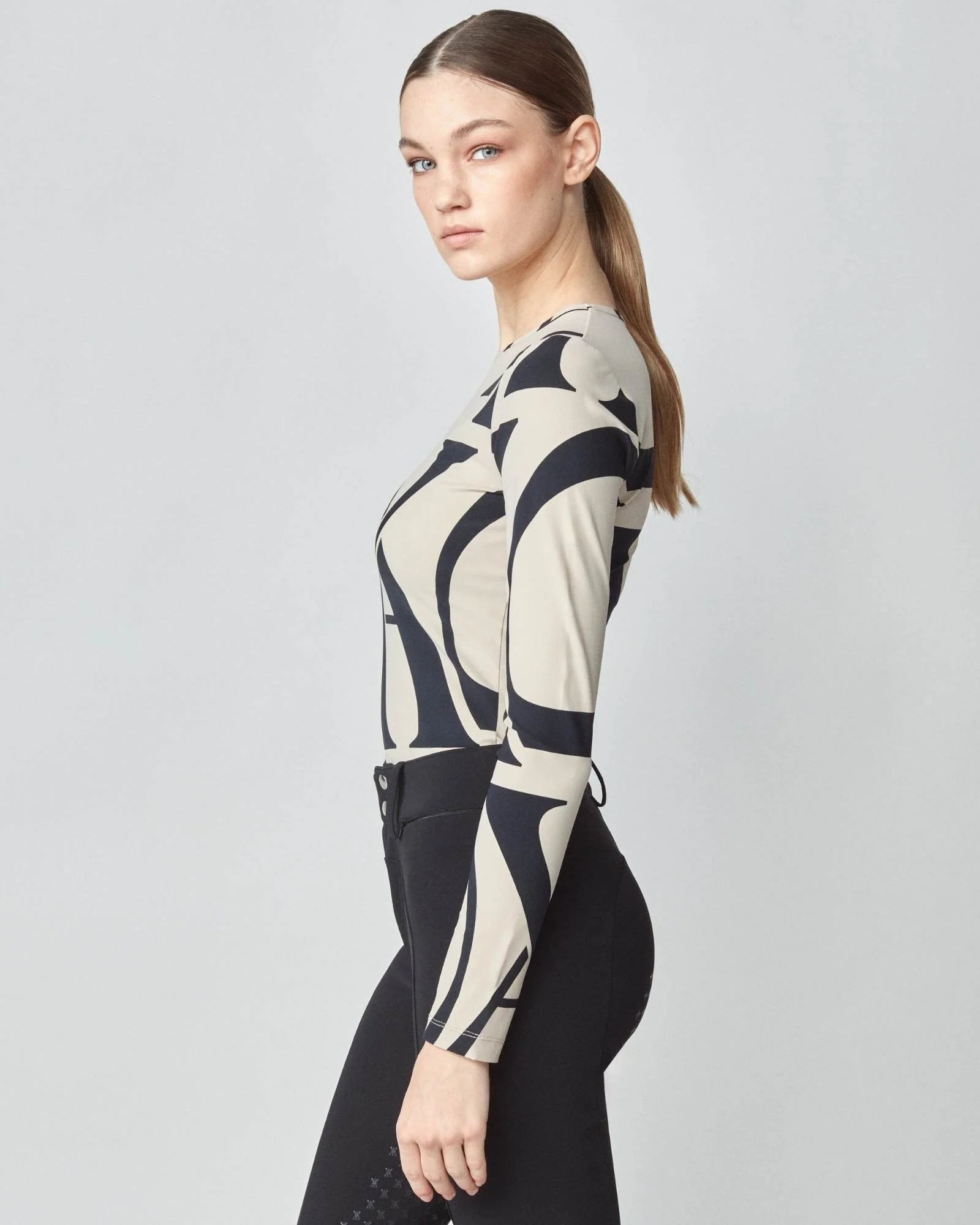 Monogram Long Sleeve Shirt Tan