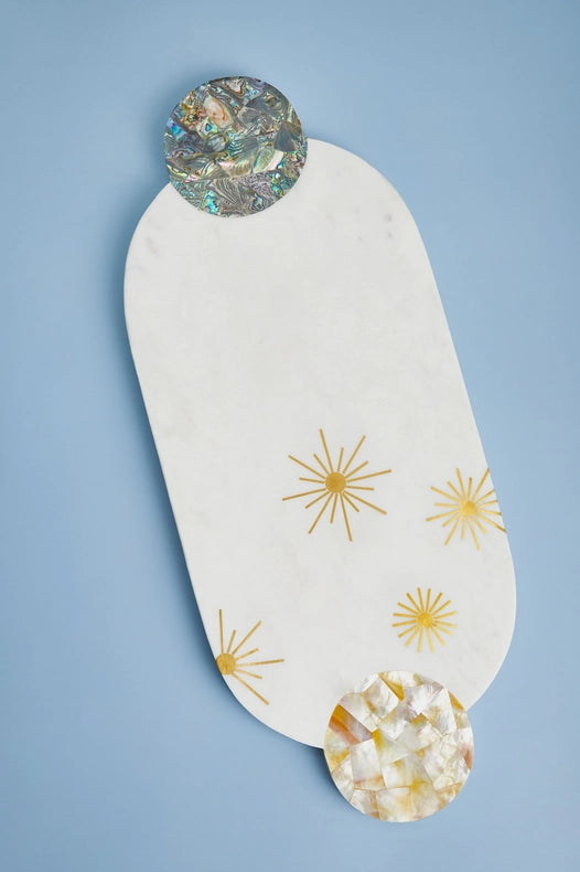 Montenegro Marble Cheese Board-Cheese Board-GAURI KOHLI-16" x 8" inches-Urbanheer