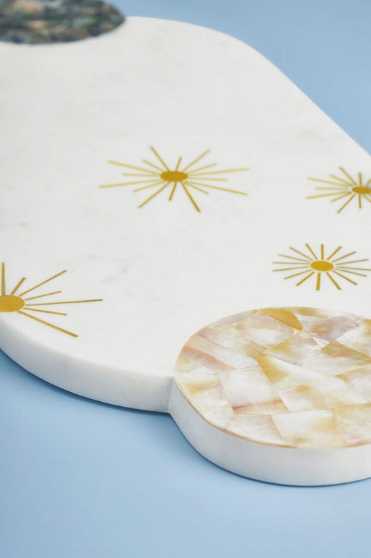 Montenegro Marble Cheese Board-Cheese Board-GAURI KOHLI-16" x 8" inches-Urbanheer