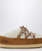 Moon Boot White shearling and suede mules