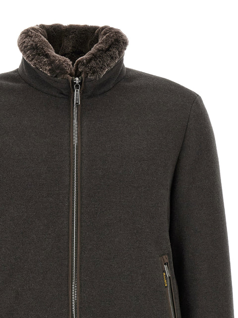 Moorer Bellati-mrw Bomber Jacket - Acqua Line