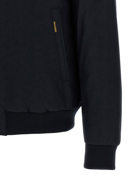 Moorer Janos Bomber Jacket - Acqua Line