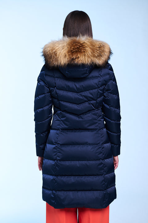 Morgana I Long Down Jacket With Detachable Hood.