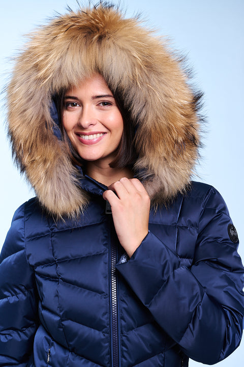 Morgana I Long Down Jacket With Detachable Hood.
