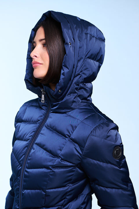 Morgana I Long Down Jacket With Detachable Hood.