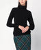 Moschino Black turtleneck sweater with crossed details