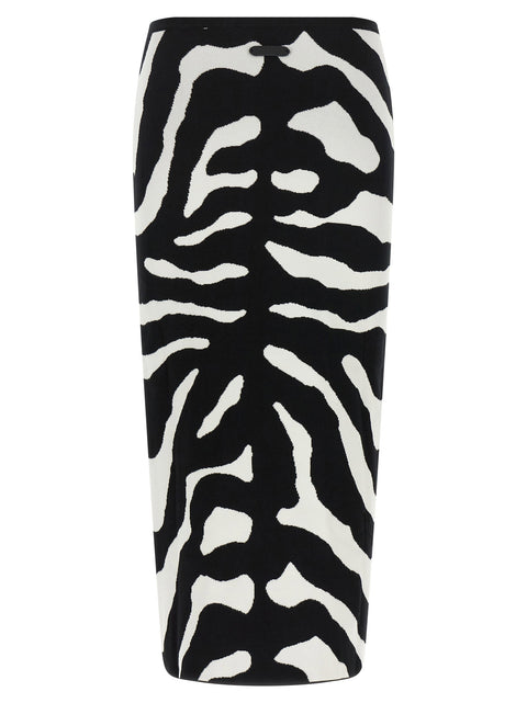 Moschino Zebra Intarsia Skirt