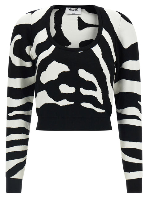 Moschino Zebra Intarsia Sweater