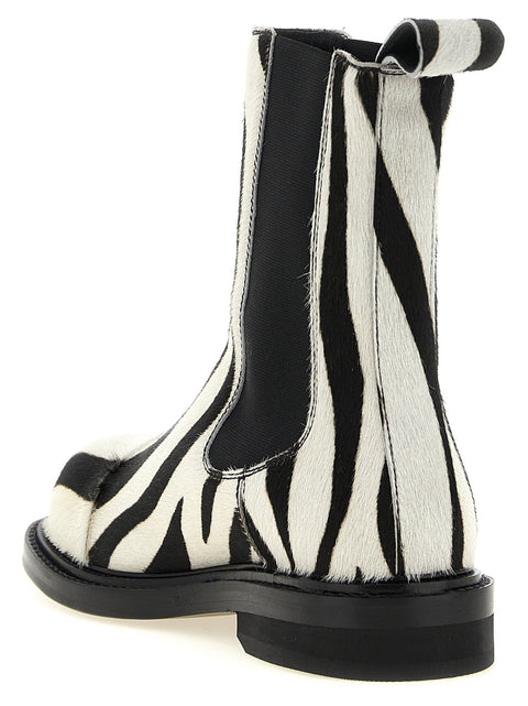 Moschino Zebra Pony Ankle Boots