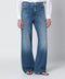 Mother Hit Shuffle washed blue wide-leg jeans