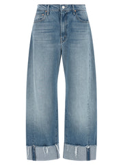 Mother The Half-pipe Ankle Cuff Fray Jeans