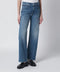 Mother The Mid Rise Lasso Sneak jeans in mid-blue wash