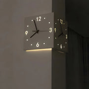 Motion Sensor Backlit Corner Clock Led Clock Light-Wall Clock-EP Design Lab-10.2"L x 10.2"W x 10.2"H-White-Urbanheer