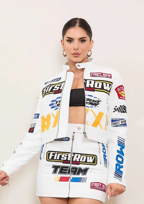 Motor Racing Leather Jacket White-Jacket-Vibrant M.i.U-S-Urbanheer