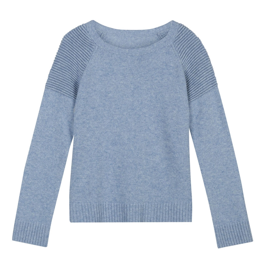 Motorbiker Cashmere Sweater Hortensia Blue-Sweater-Bel Cashmere S.C.-XL-Hortensia Blue-Urbanheer