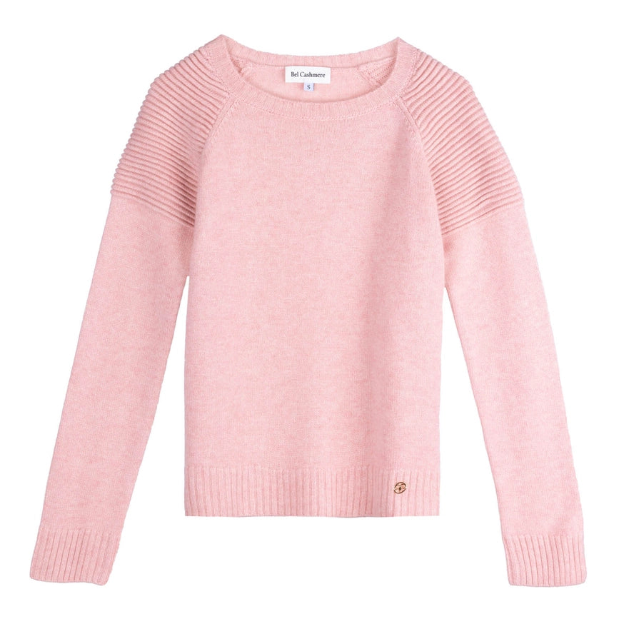 Motorbiker Cashmere Sweater LIGHT PINK-Sweater-Bel Cashmere S.C.-S-LIGHT PINK-Urbanheer