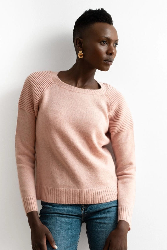 Motorbiker Cashmere Sweater LIGHT PINK-Sweater-Bel Cashmere S.C.-S-LIGHT PINK-Urbanheer