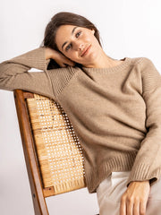 Motorbiker Cashmere Sweater Organic Brown-Sweater-Bel Cashmere S.C.-S-LIGHT PINK-Urbanheer