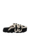 Mou Black, round toe, buckle detail Bio low slippers