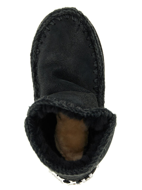 Mou Eskimo 18 Rhinestone Logo Ankle Boots