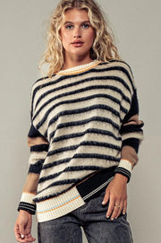Mountainous Stripes Knit Sweater-Sweater-Urban Daizy-S-MULTI-Urbanheer