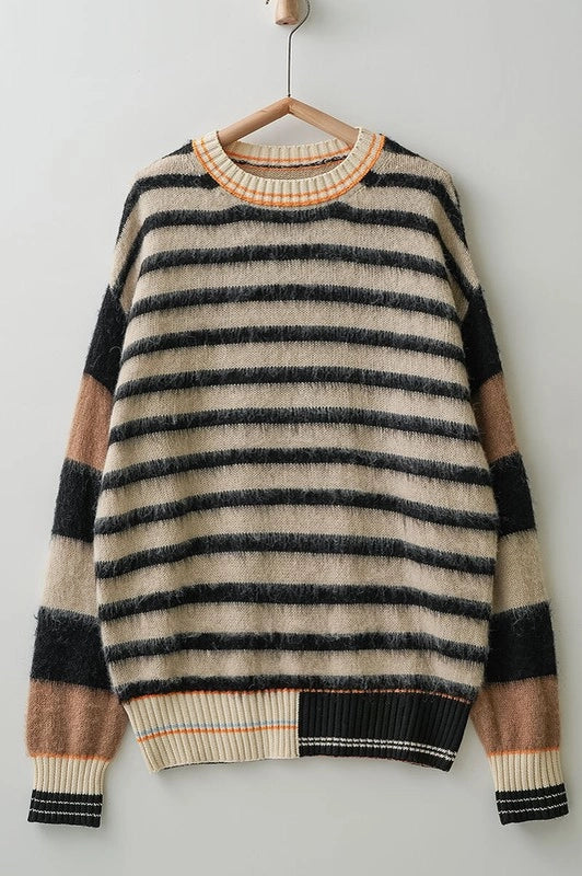 Mountainous Stripes Knit Sweater-Sweater-Urban Daizy-S-MULTI-Urbanheer