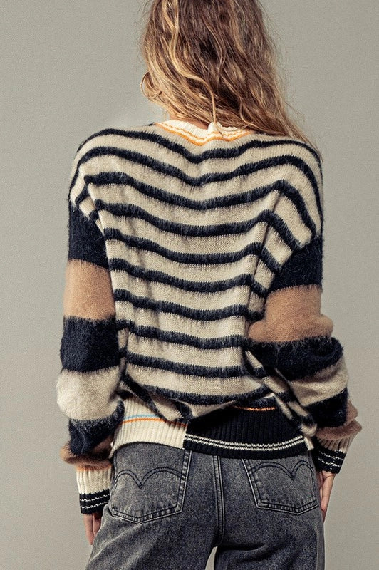 Mountainous Stripes Knit Sweater-Sweater-Urban Daizy-S-MULTI-Urbanheer