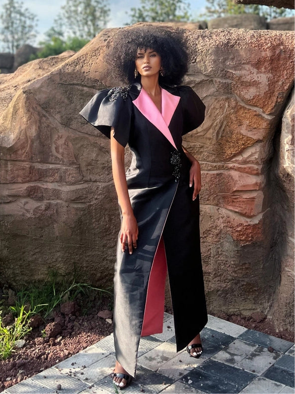 Ms Kabuki - Embellished Suit Dress-Dress-Eloli-2-Urbanheer