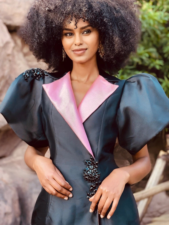 Ms Kabuki - Embellished Suit Dress-Dress-Eloli-2-Urbanheer