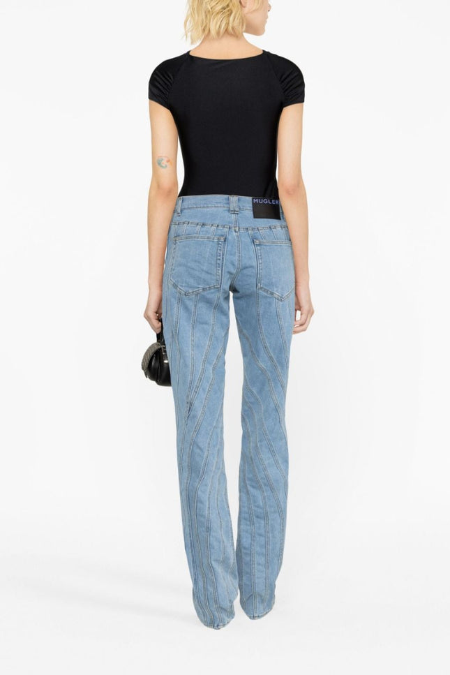 MUGLER Jeans Clear Blue-women>clothing>jeans>classic-Mugler-40-Clear Blue-Urbanheer