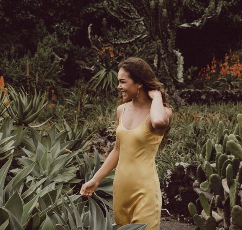 Mulberry Silk Slip Dress in Mango-Dress-Ocean Prairie-S-Orange Poppy-Urbanheer