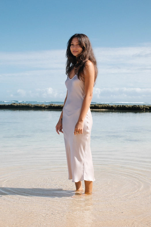 Mulberry Silk Slip Dress in Natural-Dress-Ocean Prairie-S-Urbanheer