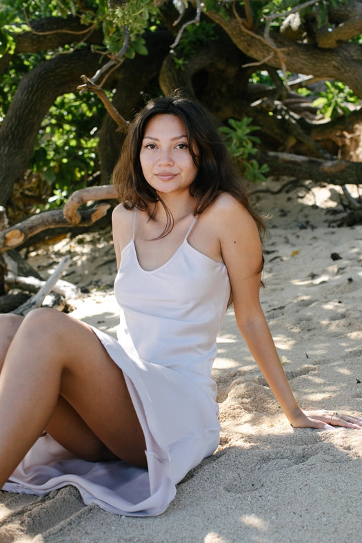 Mulberry Silk Slip Dress in Natural-Dress-Ocean Prairie-S-Urbanheer